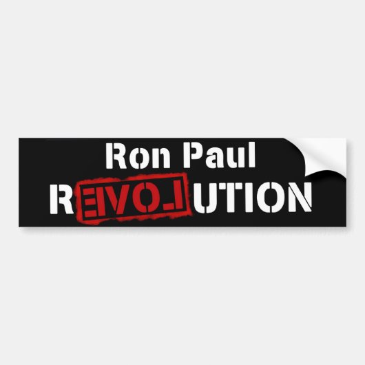 Ron Paul Revolutions-Autoaufkleber für Präsidenten Autoaufkleber (Vorne)