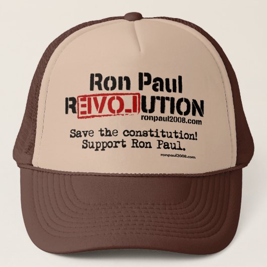 Ron Paul-Revolutions-Hut Truckerkappe (Vorderseite)