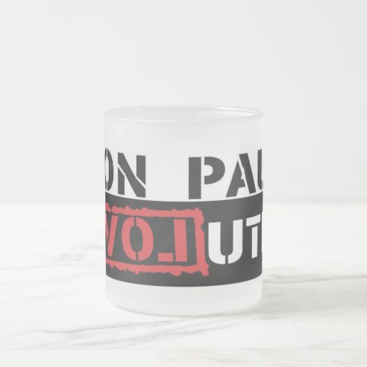 Ron Paul Revolutions-Kaffee/Tee-Tasse Mattglastasse (Mittel)