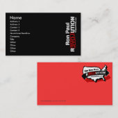 Ron Paul-Revolutions-Karte Visitenkarte (Vorne/Hinten)