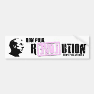Ron Paul Revolutions-(rosa) Autoaufkleber