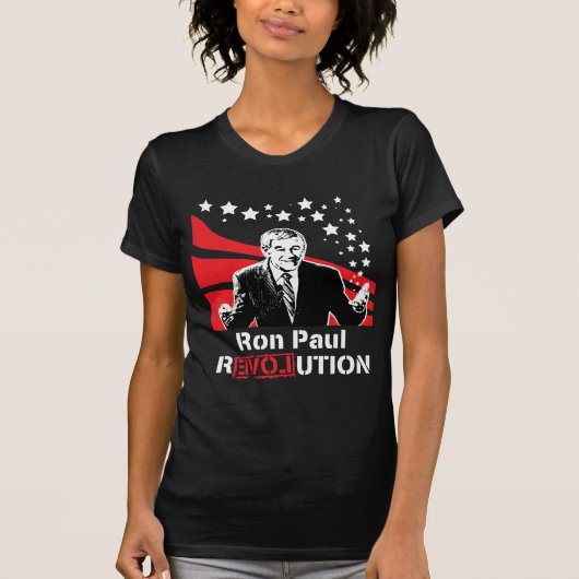 Ron Paul Revolutions-Schwarz-T - Shirt-Frau T-Shirt (Vorderseite)