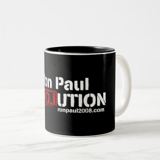Ron Paul Revolutions-Tasse Zweifarbige Tasse (VorderseiteRechts)