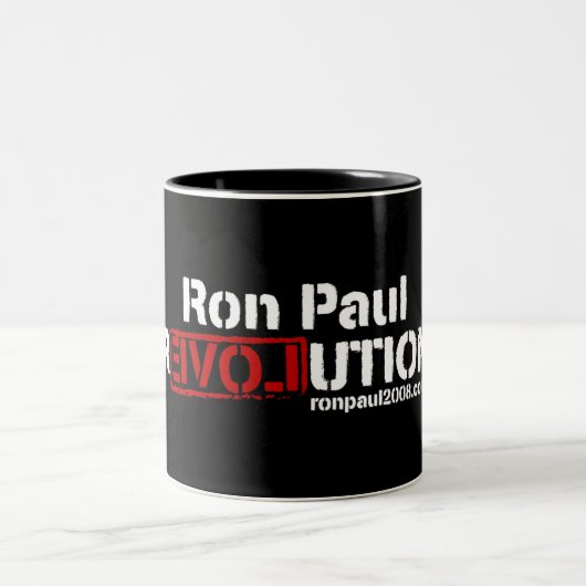 Ron Paul Revolutions-Tasse Zweifarbige Tasse (Mittel)