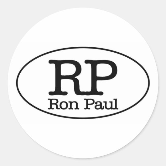 ron paul runder aufkleber (Vorderseite)