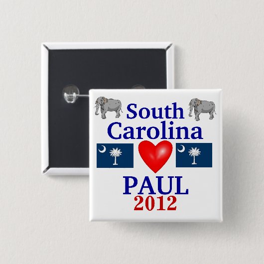 Ron Paul South Carolina 2012 Button (Vorne & Hinten)