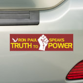 Ron Paul spricht Wahrheit mit Power Autoaufkleber (Auf Auto)