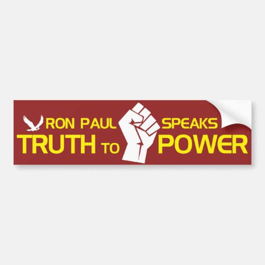 Ron Paul spricht Wahrheit mit Power Autoaufkleber (Vorne)