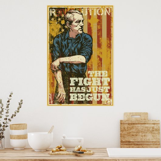 Ron Paul The Fight hat gerade mit Poster angefange (Küche)