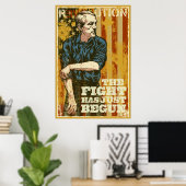 Ron Paul The Fight hat gerade mit Poster angefange (Heimbüro)