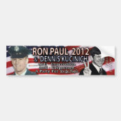 Ron Paul u. Dennis Kucinich für 2012 das Weiße Autoaufkleber (Vorne)