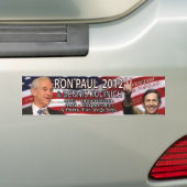 Ron Paul u. Dennis Kucinich für das 2012 -Weiße Autoaufkleber (Auf Auto)
