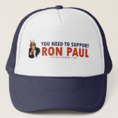 Ron Paul-Uncle Sam Hut Truckerkappe (Vorderseite)