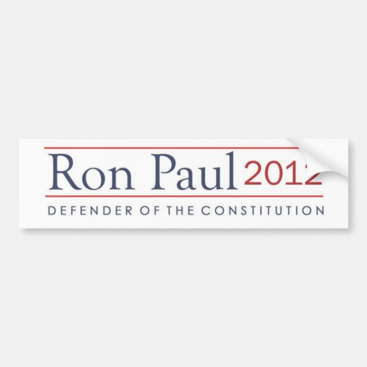 Ron Paul-Verteidiger der Konstitution 2012 Autoaufkleber (Vorne)