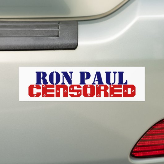 Ron Paul zensierte Autoaufkleber (Auf Auto)