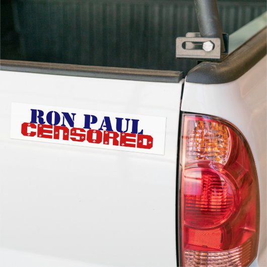Ron Paul zensierte Autoaufkleber (Auf Lkw)