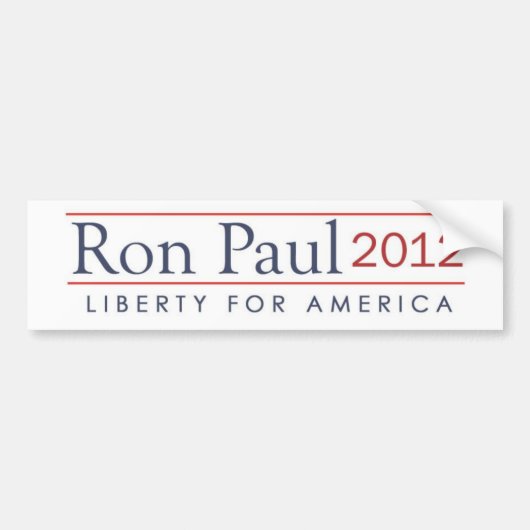 Ron Paulfreiheit 2012 für Amerika Autoaufkleber (Vorne)