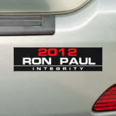 RON PAULintegrität 2012 Autoaufkleber (Auf Auto)
