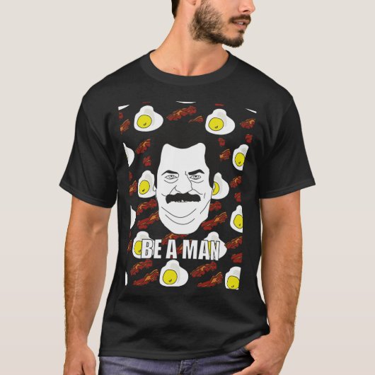 Ron Swanson - Eggs & amp; Bacon Classic T - Shirt (Vorderseite)