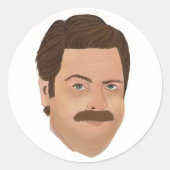 Ron Swanson Sticker Parks und Rec (Vorderseite)