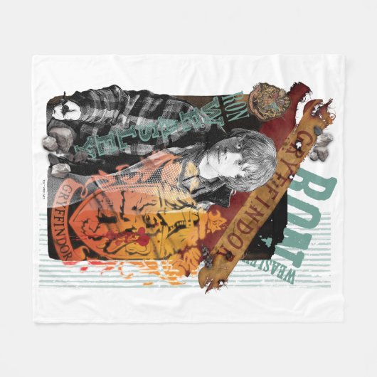 Ron Weasley Collage 1 Fleecedecke (Vorderseite (Horizontal))