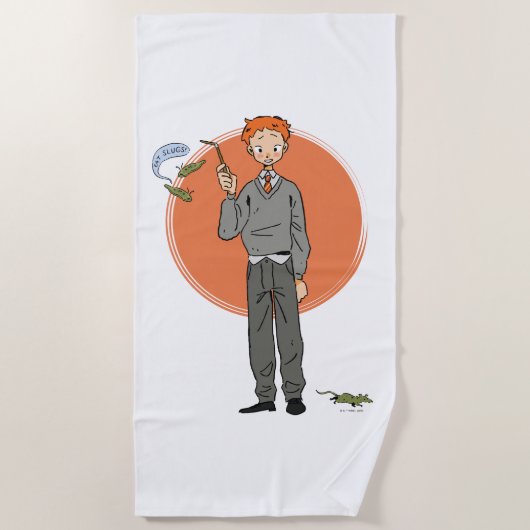 Ron Weasley Illustration "Eat Slugs" Strandtuch (Vorderseite)