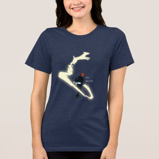 Ron Weasley Patronus Malerei Tri-Blend Shirt (Vorderseite)