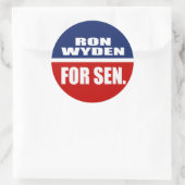 RON WYDEN FOR SENATE RUNDER AUFKLEBER (Tasche)