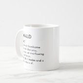 Ronald Name, Bearbeitbarer Name, Benutzerdefiniert Kaffeetasse (Vorderseite Links)