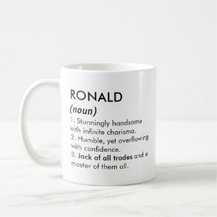 Ronald Name, Bearbeitbarer Name, Benutzerdefiniert Kaffeetasse