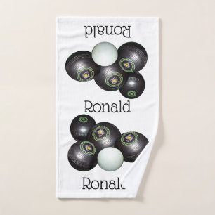 Ronald Name on Lawn Bowls Design, Handtuch