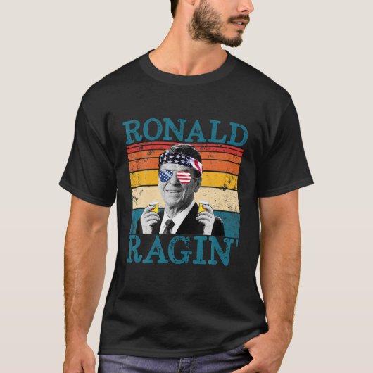 Ronald Ragins Patriotic Retro Drink President R T-Shirt (Vorderseite)
