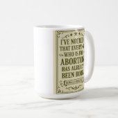 Ronald Reagan Abortion Quote Kaffeetasse (VorderseiteRechts)