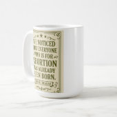Ronald Reagan Abortion Quote Kaffeetasse (Vorderseite Links)