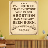Ronald Reagan Abortion Quote Leinwanddruck (Insitu (Wohnzimmer))