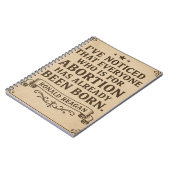 Ronald Reagan Abortion Quote Notizblock (Linke Seite)