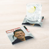 Ronald Reagan Glasuntersetzer (Schrägansicht)