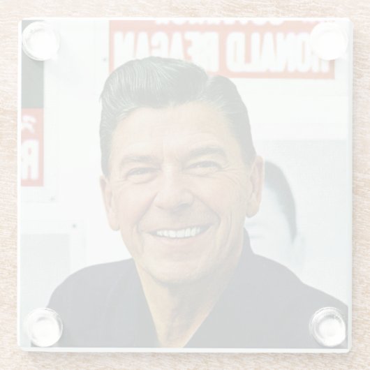 Ronald Reagan Glasuntersetzer (Rückseite)