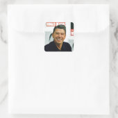 Ronald Reagan Quadratischer Aufkleber (Tasche)
