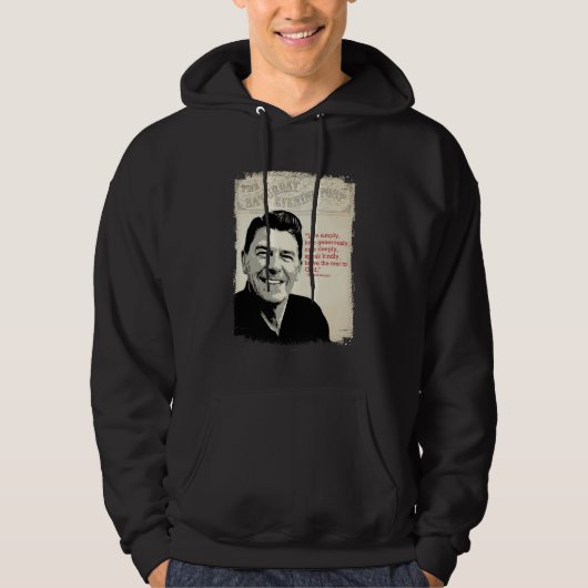 Ronald Reagan Zitat Hoodie (Vorderseite)