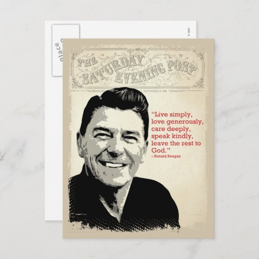 Ronald Reagan Zitat Postkarte (Vorne/Hinten)
