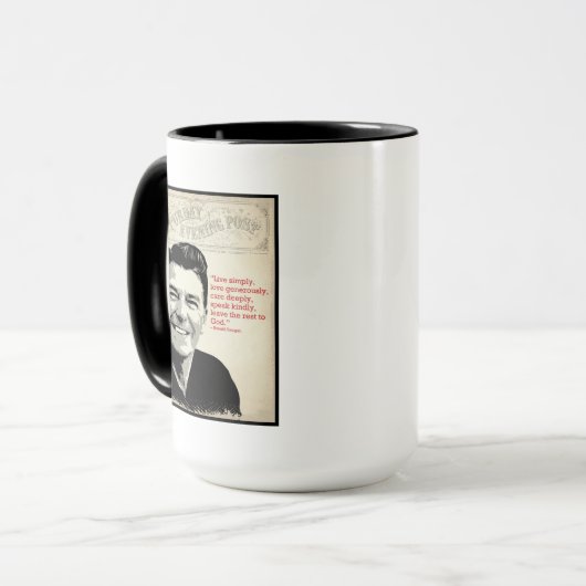 Ronald Reagan-Zitat Tasse (Vorderseite Links)