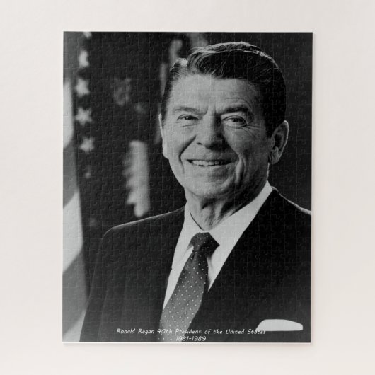 Ronald Reagn 40. Präsident der Vereinigten Staaten Puzzle (Vertikal)
