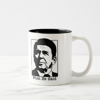 Ronald Regan - was er sagte Kaffee… - Besonders Zweifarbige Tasse