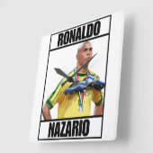 Ronaldo Quadratische Wanduhr (Winkel)