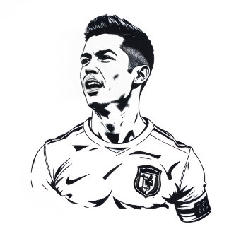 Ronaldo Sketch art - Aufkleber