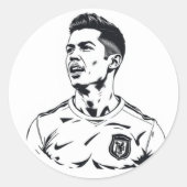 Ronaldo Sketch art - Aufkleber (Vorderseite)