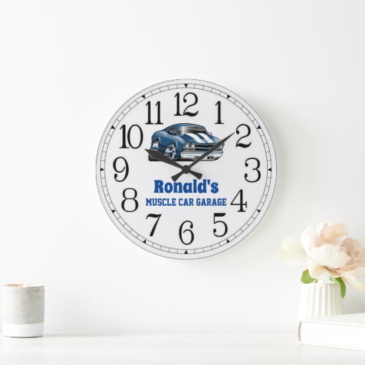 Ronald's 69 Muscle Car Large Clock Große Wanduhr (Zuhause)