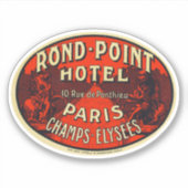 Rond Point Hotel Paris Chaps Elysees Aufkleber (Vorderseite)