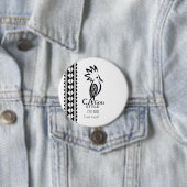 Rond, Très Grand : 7,6 cm Cagou Style Button (Beispiel)